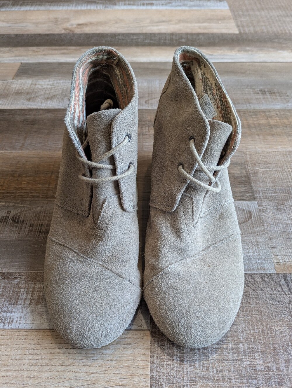 Toms, Suede Wedge Shoes, Women's 9